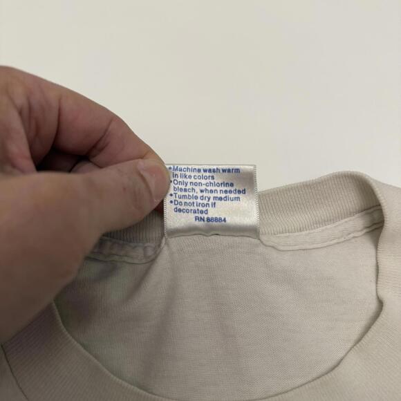 Vintage Rod Stewart Shirt Mens Medium White Band‎ Graphic Tee Rock Concert 2001 - Picture 3 of 9